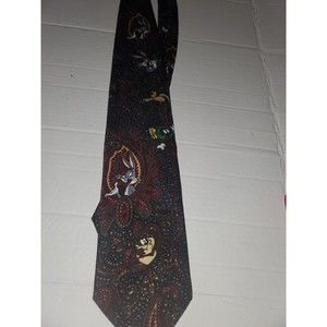 Looney Tunes Mana Bug's Bunny, Taz, Wylie Coyote And Marvin Martian Necktie